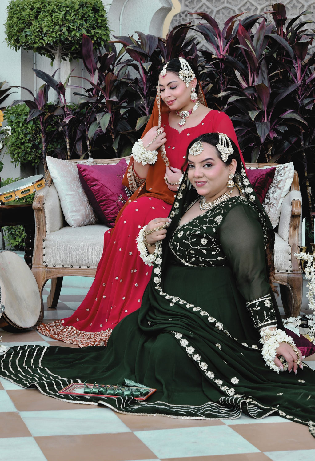 Gulnaar Heritage Rani Pink Georgette Anarkali With Dupatta