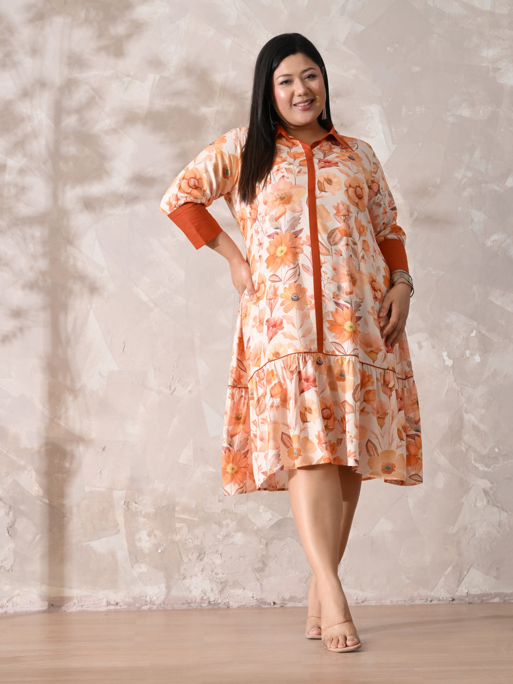 Orange Blossom Dream Rayon Dress