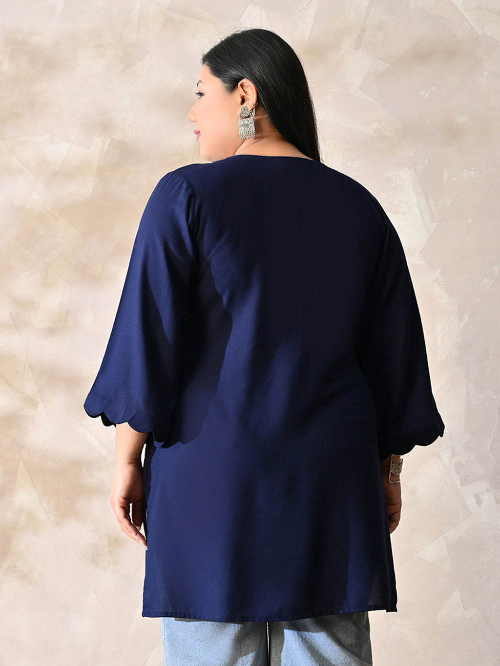 Celeste Navy Luxe Everyday Rayon Kurta