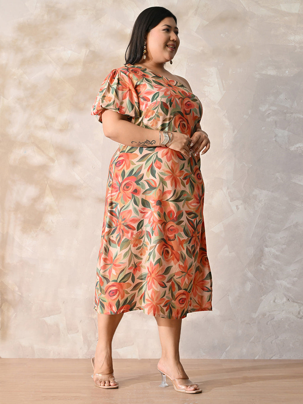 Sienna Bloom One-Shoulder Luxe Summer Dress
